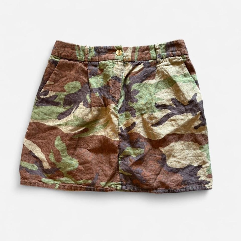 Michael Kors Linen Camo Mini Skirt Size 4
